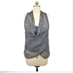 Prontomoda Giusy Black Animal Print Blouse XS